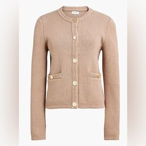 J.Crew Cotton Lady Jacket Cardigan in Beige